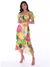 246484 Dress - Fuchsia/Green (Frank Lyman) 